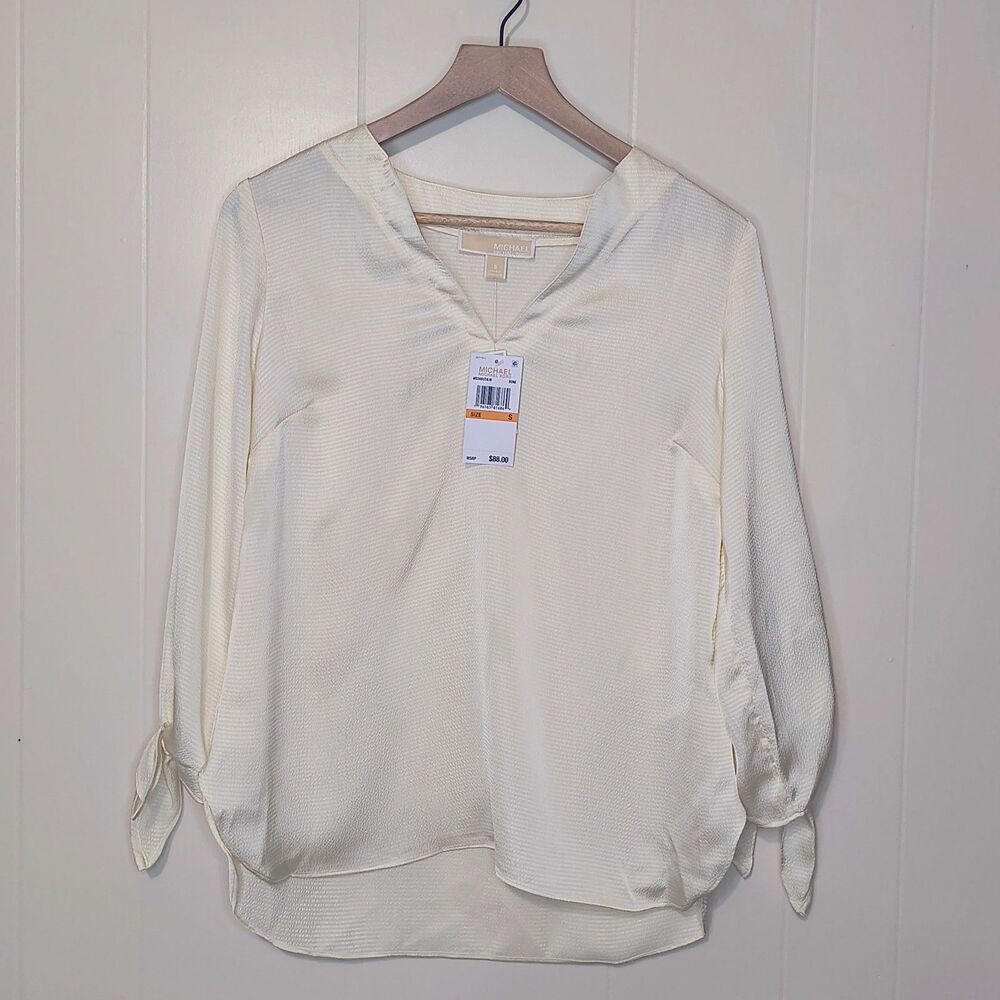 MICHAEL Michael Kors Cream High Low Blouse NWT